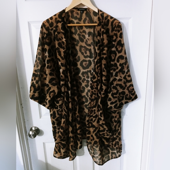 Women's Heimish Sheer Leopard Cover up Sz M/L - Picture 1 of 4